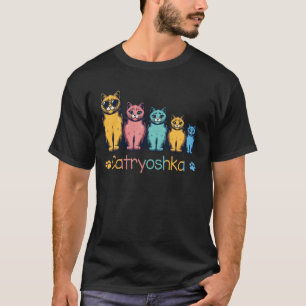 T-shirt Catryoshka Cute Cats Matryoshka Russe Nier Do