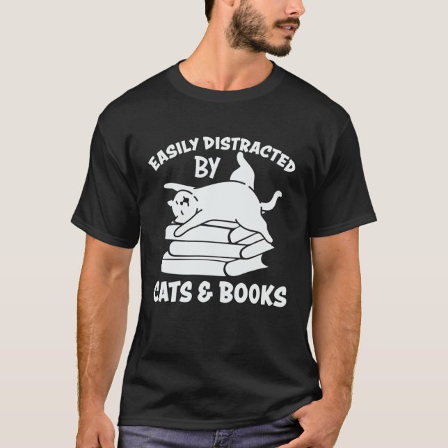 T-shirt Cats And Books   Cute Cat Owner Cat  Cat Mom (Devant)