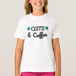 T-shirt Cats and Coffee, Perfect Gift for Cat & Coffee Lo