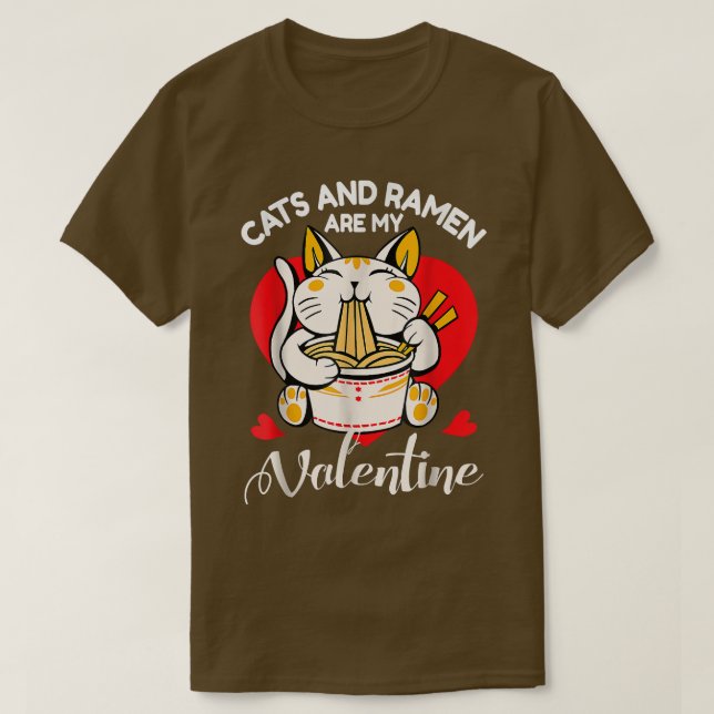 T-shirt Cats and Ramen  (Design devant)