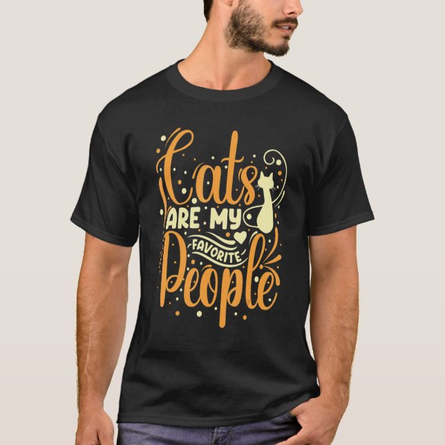 T-shirt Cats Are My Favorite People  Cute Cat  Kitty Mom (Devant)