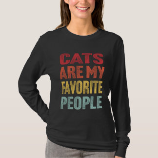 T-shirt Cats Are My Favorite People Vintage Cats Heart
