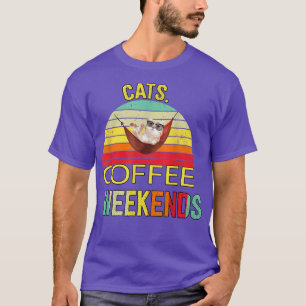 T-shirt Cats Café Week-end Humour sarcastique