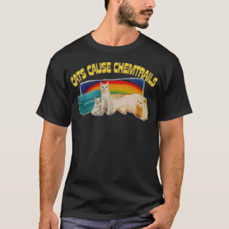 T-shirt Cats Cause Chemtrails Rétro Catl Lover Conspiratio