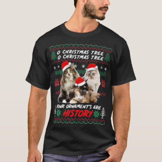 T-shirt Cats Christmas Funny Ornaments Norwegian Forest Ca