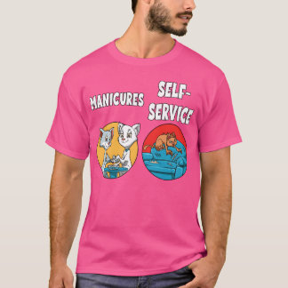 T-shirt Cats Claws Cutting Manucure pour un vintag Amoureu
