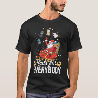 T-shirt Cats For Everybody Santa Kitties Merry