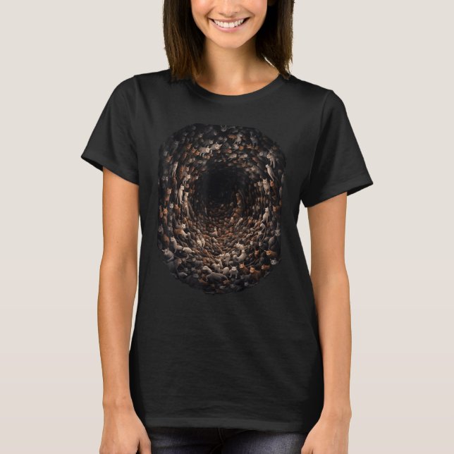 T-shirt Cats in Black Hole Funny Cat Lover Cat Mom Cat Dad (Devant)