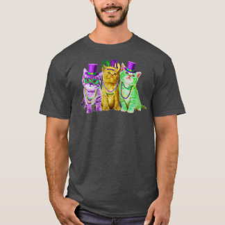 T-shirt Cats Kitten Kitty Mardi Gras Festival Party Cat Lo