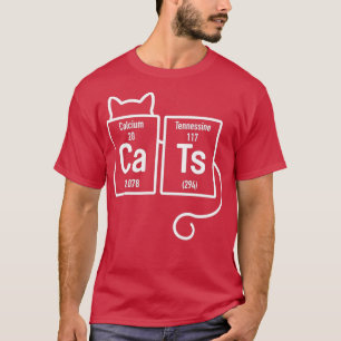 T-shirt CATS Lover Éléments de tableau périodique amusant