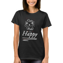 Cats Make Me Happy – Cute Cat Face Design