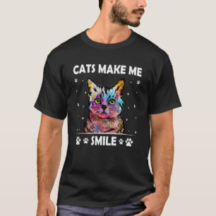 T-shirt Cats Me Rendre Sourire Citation Motivationnelle Ca