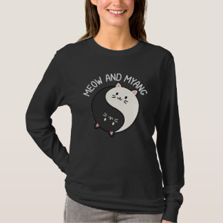 T-shirt Cats Meow And Myang Chinese Yin Yang Cat