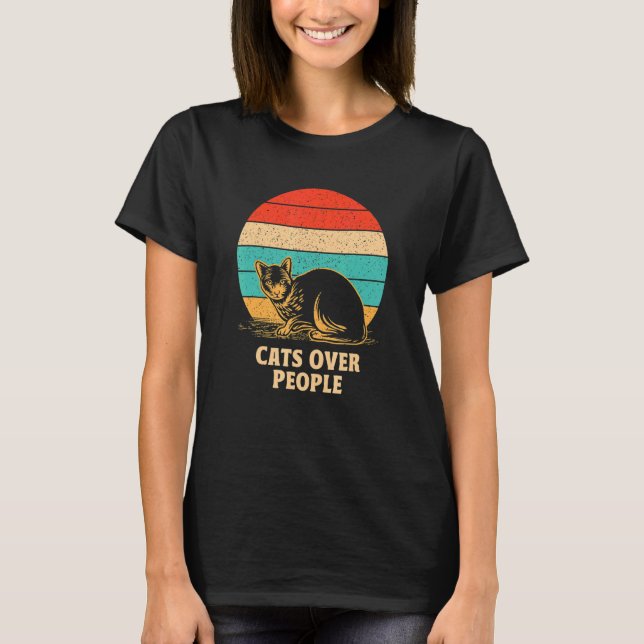 T-shirt Cats Over People Introvert Cat   Antisocial Kitten (Devant)