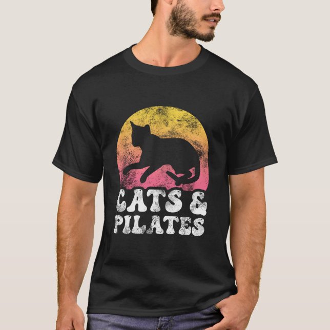 T-shirt Cats Pilates Hobby (Devant)
