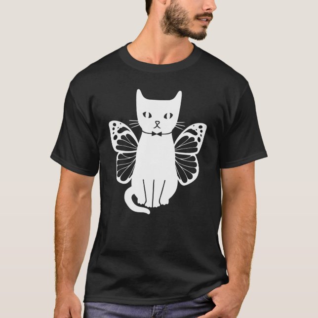 T-shirt Cats With Butterflies Cute Cats Cat  I Cute Cat (Devant)