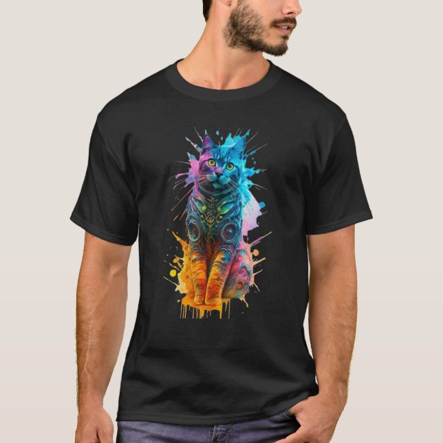 T-shirt CATsilhouette en acier en long hiver CAT Cyborg Po (Devant)
