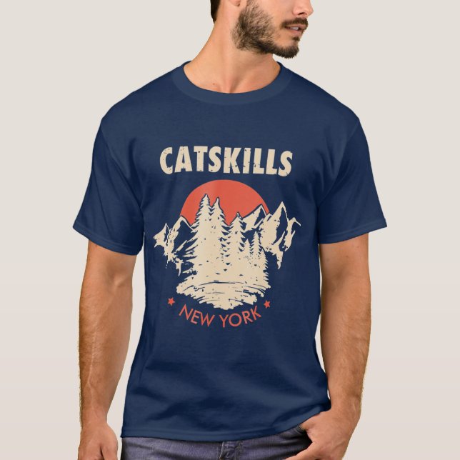 T-shirt CatSkills New York NY Randonnées Mountains (Devant)