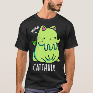 T-shirt Catthulu Funny Puns de chat Cthulhu