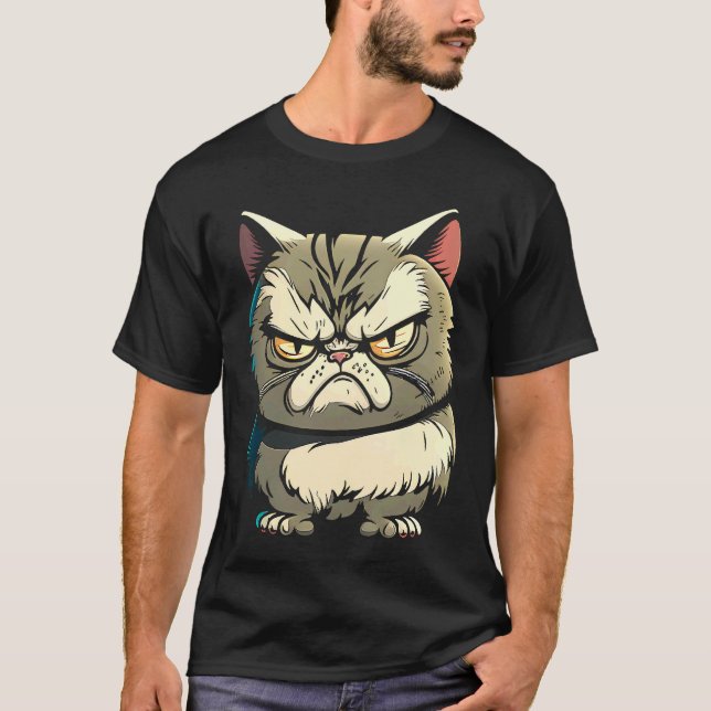 T-shirt Cattitude  Attitude de chat Agacé  1 (Devant)