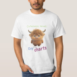 T-shirt Cattle Cuteness Level Cute adorable Drôle Citation