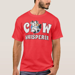 T-shirt Cattle Farmer Comic Design Cow Whisperer