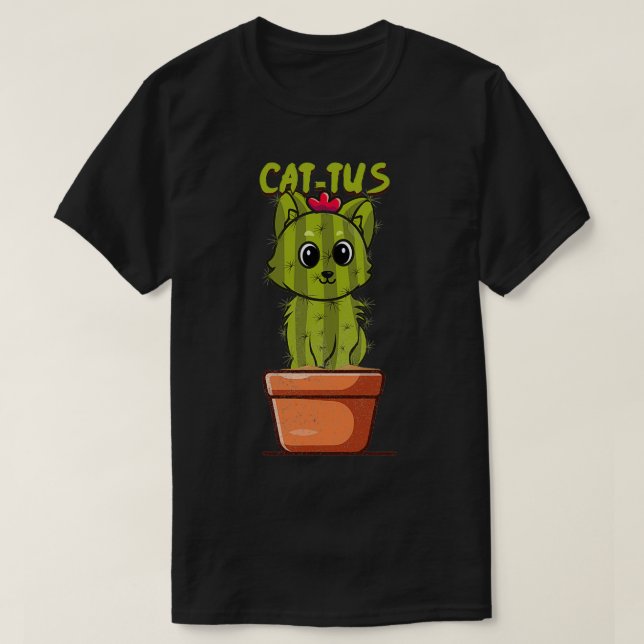 T-shirt CatTus Cat Cactus Jardin Plante Succulent (Design devant)