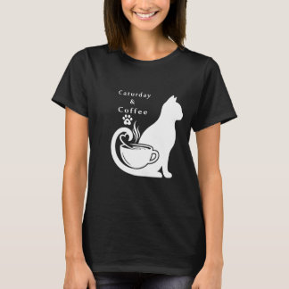 T-shirt Caturday & Coffee Cute Cat and Coffee Lover's Desi