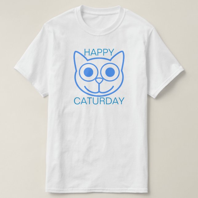 T-shirt Caturday heureux (Design devant)