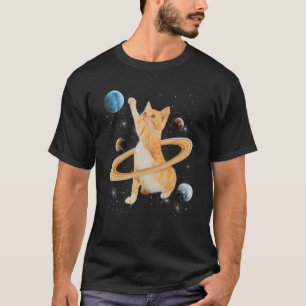 T-shirt Caturn Saturn Chat dans Space Kitten Chats Galaxy