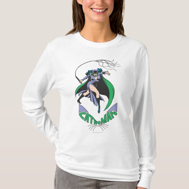 T-shirt Catwoman & Logo Green (Devant)