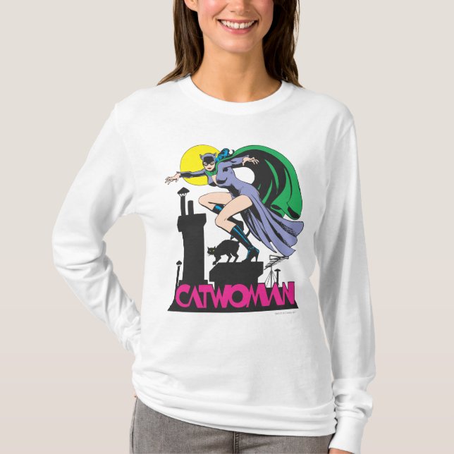 T-shirt Catwoman & Logo Pink (Devant)