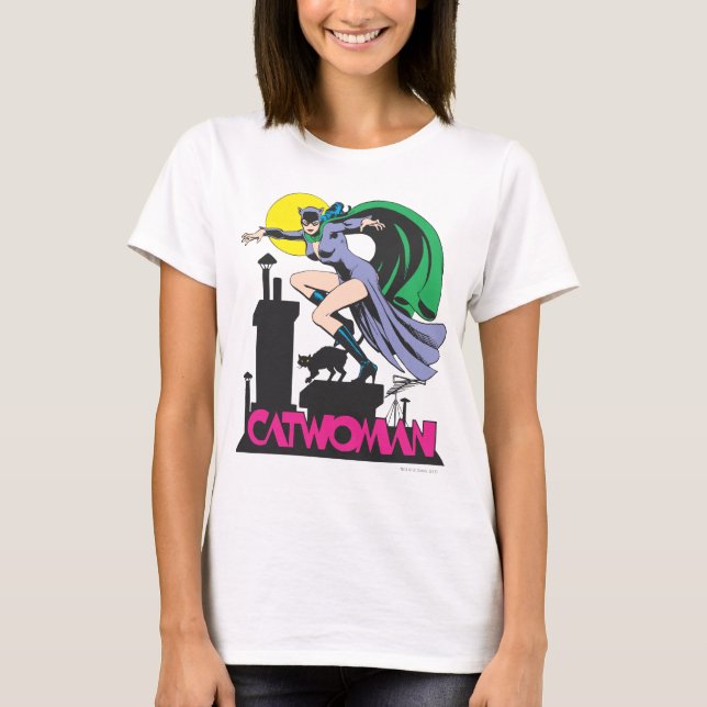 T-shirt Catwoman & Logo Pink (Devant)