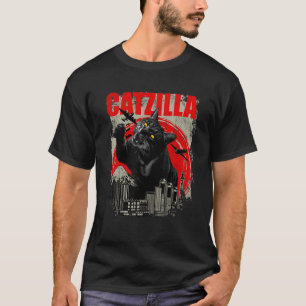 T-shirt Catzilla - Amoureux de Chat Drôle Kitten Chat T-Sh