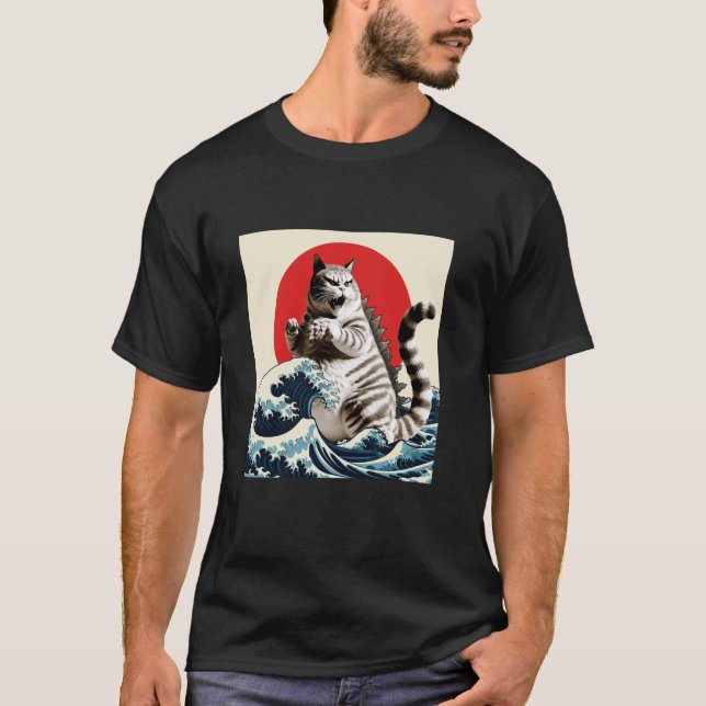T-shirt Catzilla - Amoureux des Chats Propriétaire de Chat (Devant)