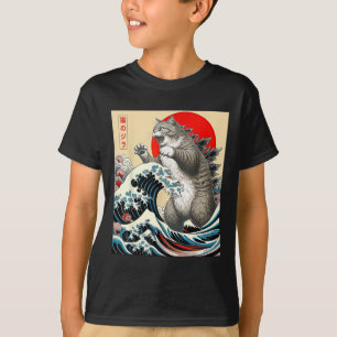 T-shirt Catzilla Cat Art japonais