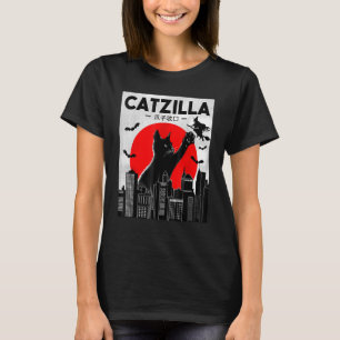 T-shirt Catzilla Chat Chat Chat Noir Chat Halloween