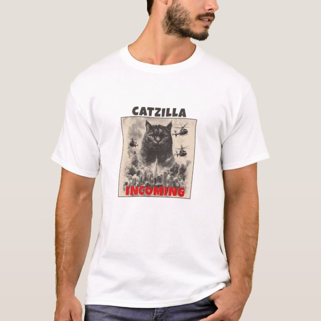 T-shirt Catzilla, Chat Monster (Devant)