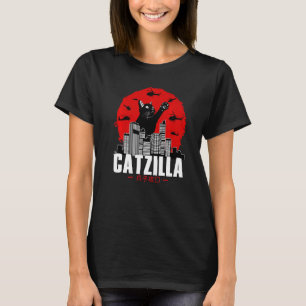 T-shirt Catzilla Choses de Chat Mignon Pour Amateur de Cha