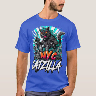 T-shirt Catzilla dans NYC Fury dans la ville