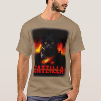 T-shirt Catzilla Funny Amoureux des chats Kitten Pun