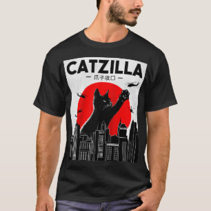 T-shirt Catzilla Funny Chat, Chat Funny, Amoureux des chat