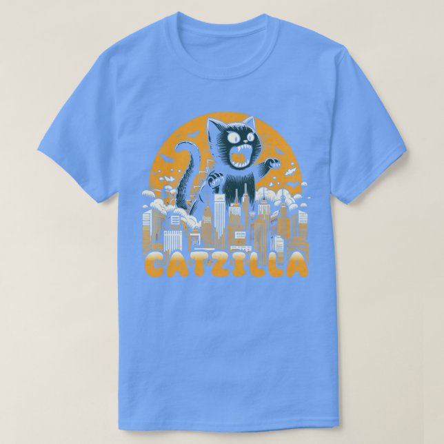 T-shirt Catzilla Funny Chat Vintage (Design devant)