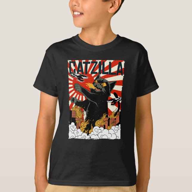 T-shirt Catzilla I Chats I Chat I Chat I Chats I Chatons (Devant)