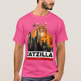 T-shirt Catzilla Kitty Pour Amoureux de les chats À Hallow