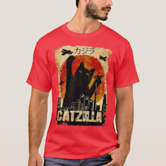 T-shirt Catzilla vintage Funny Kitten et Cat