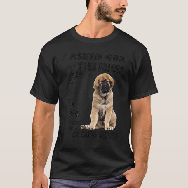 T-shirt Caucase Ovcharka Maman Papa Caucasian Shepherd Chi (Devant)