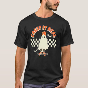 T-shirt Cauchemar Halloween Saison Automne Fantôme Réel
