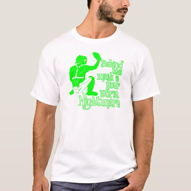T-shirt Cauchemar, vert de néon (Devant)