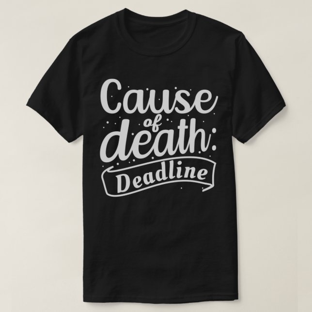 T-shirt Cause du décès Date limite d'appréciation Idée cad (Design devant)